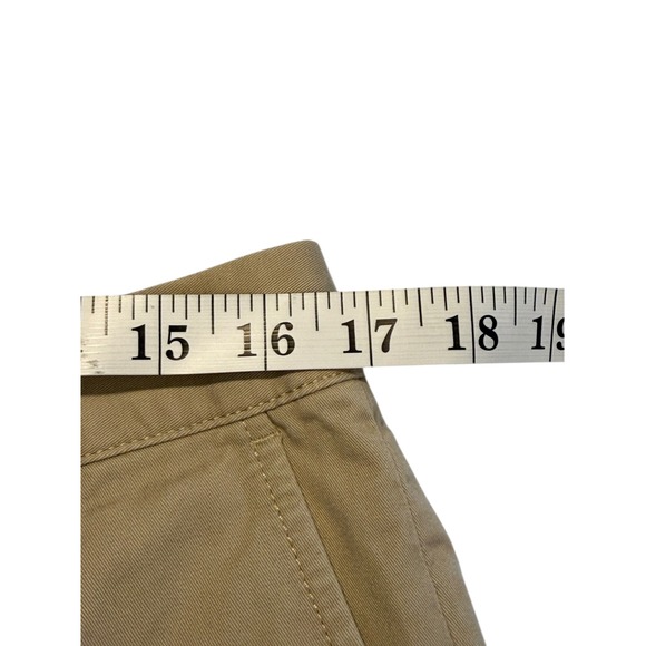 Club Monaco Baxter Fit Khaki Chino Shorts Mens Size 32 Flat Front Cotton Stretch - Picture 8 of 9